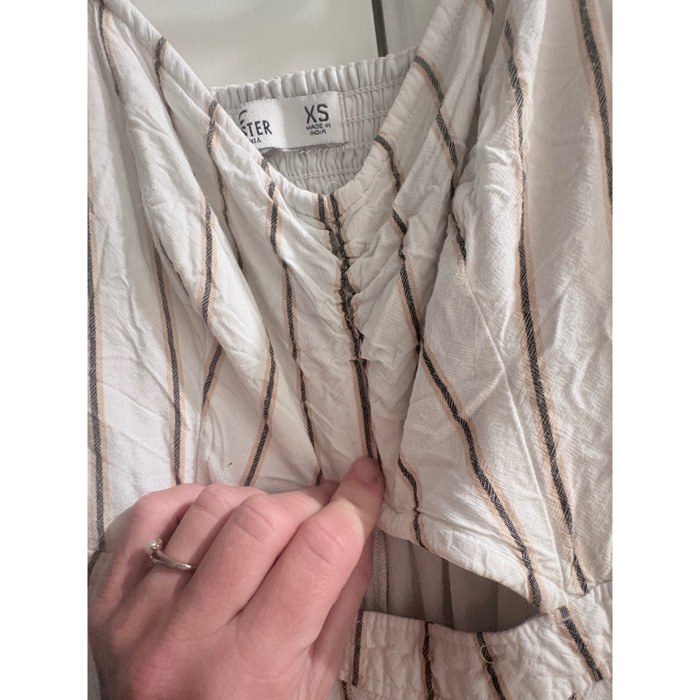Hollister Striped Midi Dress XS in White - Picture 2 of 3